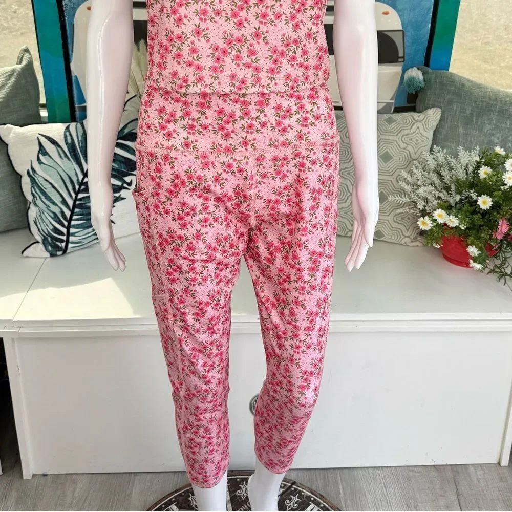 Evolution and Creation Pink Floral Leggings